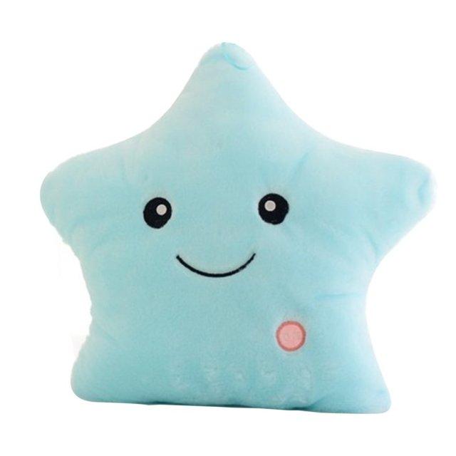 LED Star Plush Pillow – Glowing Night Light Cushion Toy for Kids