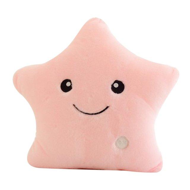 LED Star Plush Pillow – Glowing Night Light Cushion Toy for Kids