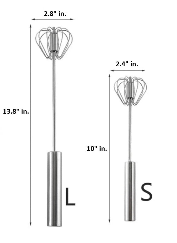 Stainless Steel Whisk Creamer Semi-Automatic Rotary Whisk